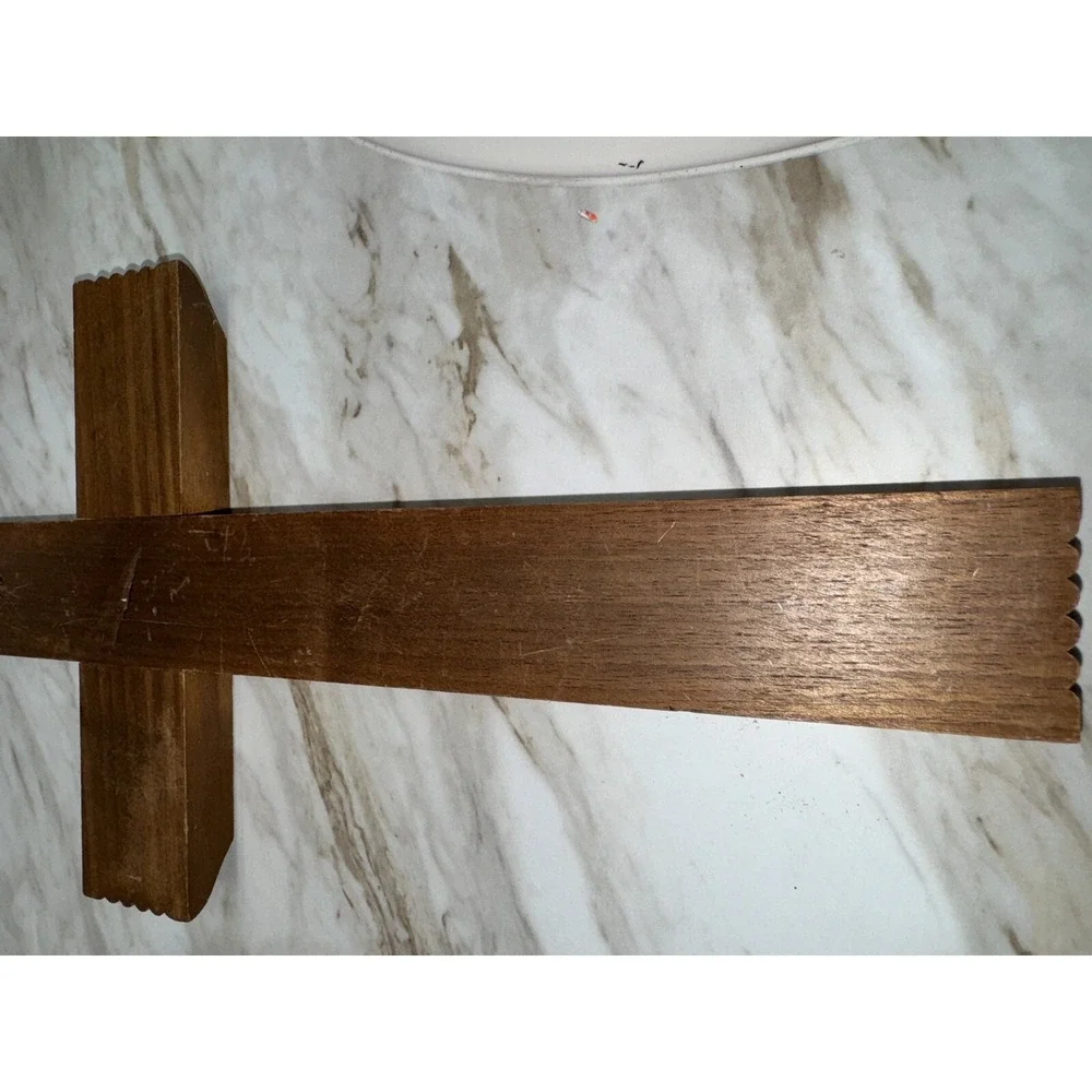 VTG  MCM Crucifix INRI  Wood Slide  Crucifix wCompartment‎ Bottle/Candles